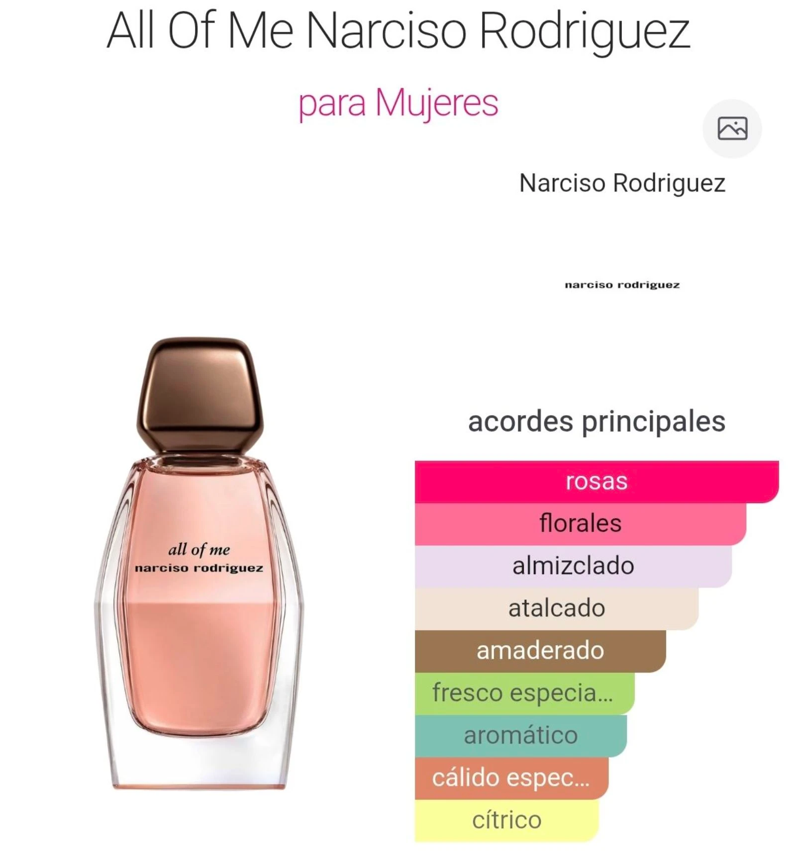 Eau de parfum " all of me" de Narciso Rodríguez  – photo 6